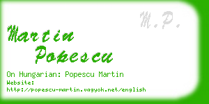 martin popescu business card